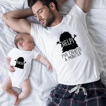 Load image into Gallery viewer, Cotton Funny Family Look Dad and Son