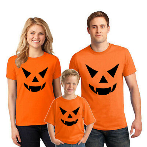 Pumpkin Face Family Matching Halloween Clothes
